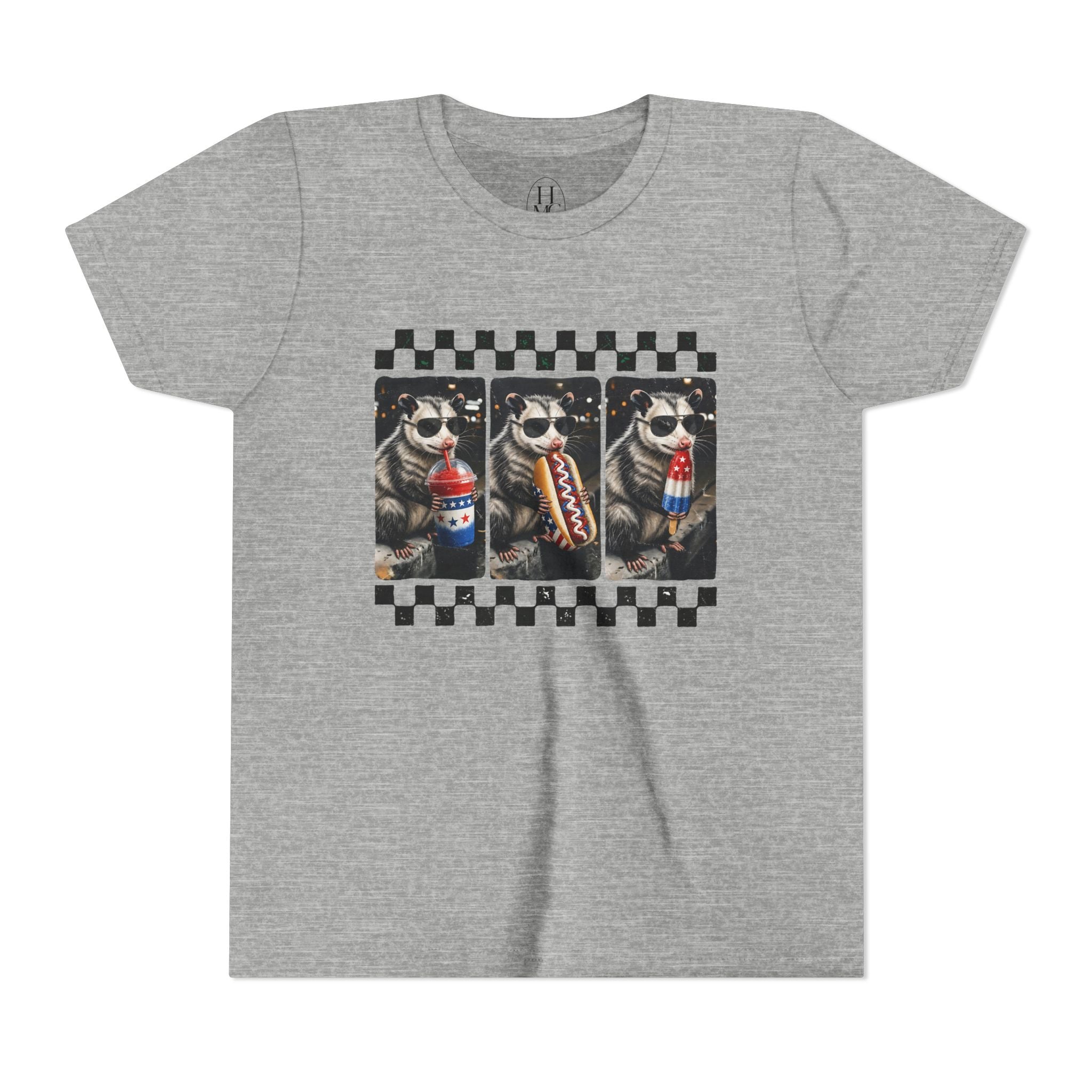 Opossum 4th of July Youth Graphic Tee