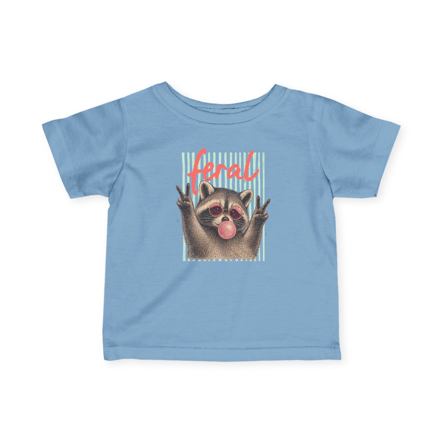 Infant Tee — Cute Raccoon “feral”