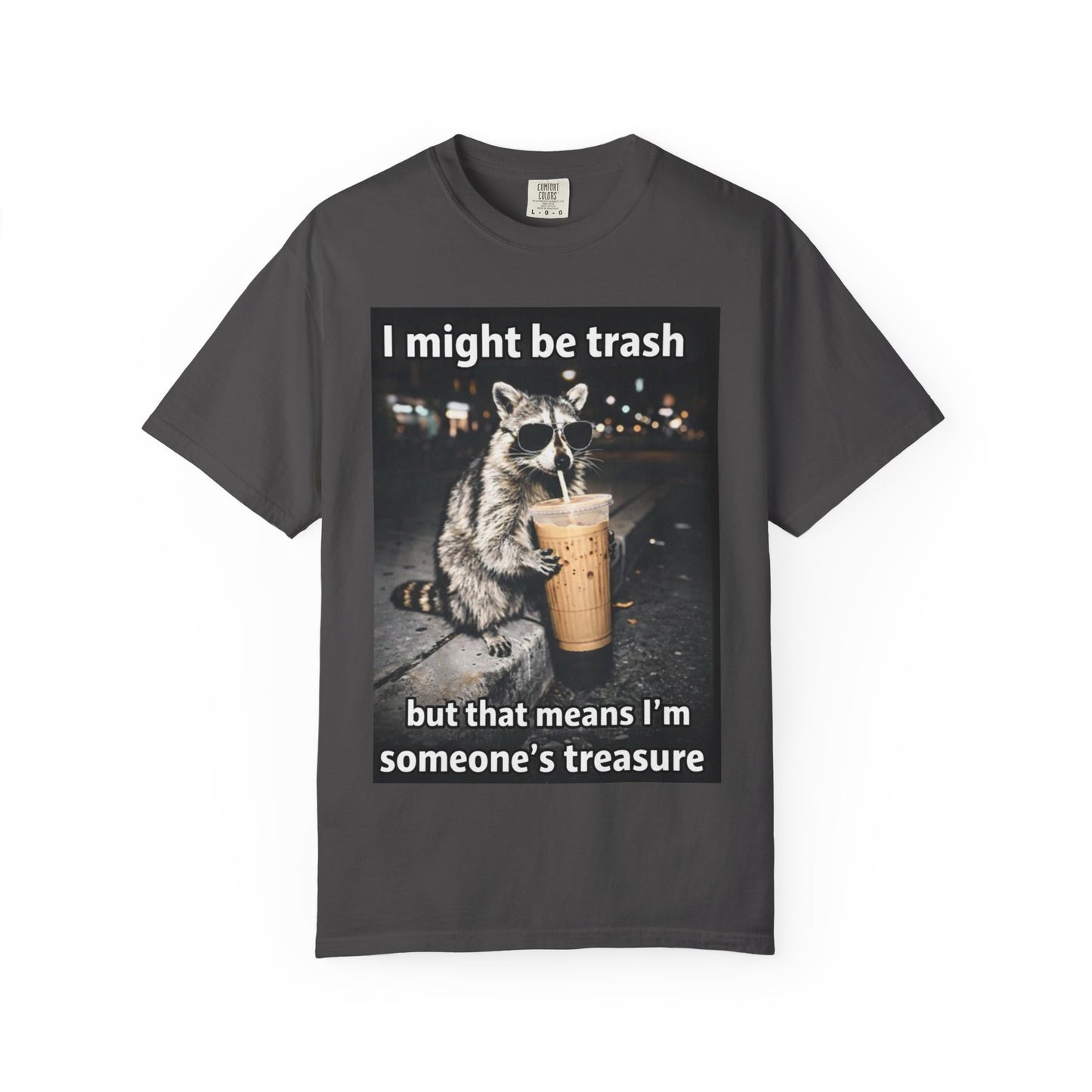 Raccoon I Might Be Trash T-Shirt — Funny Cute Animal Graphic Tee