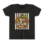 1st Grade Leopard Apple Youth T‑Shirt