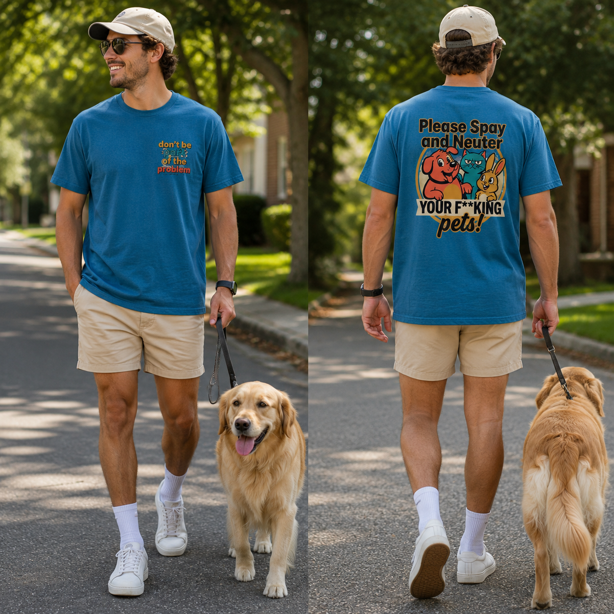 Don't Be Part of the Problem, Spay & Neuter Pets Graphic Tee