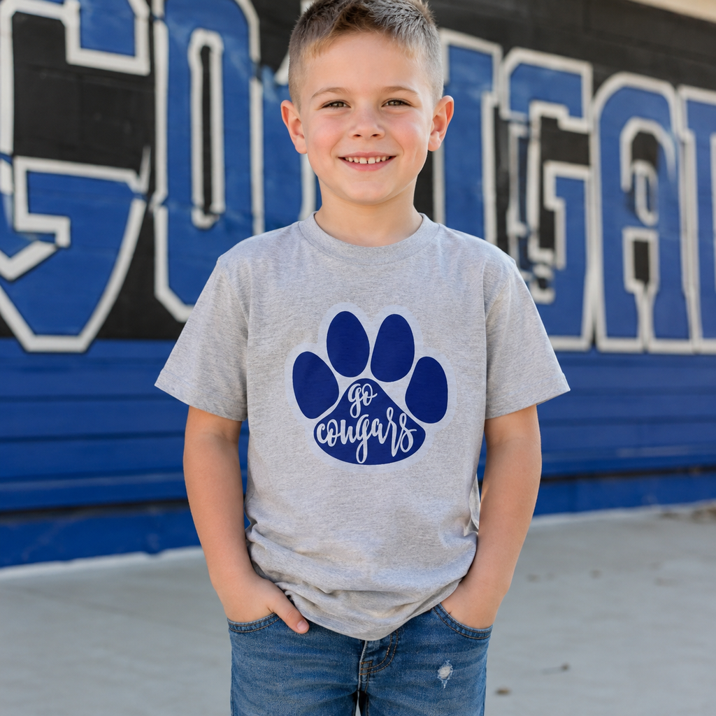 'Go Cougars' School Spirit Youth Tee