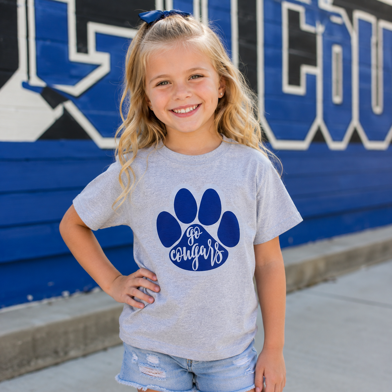 'Go Cougars' School Spirit Youth Tee
