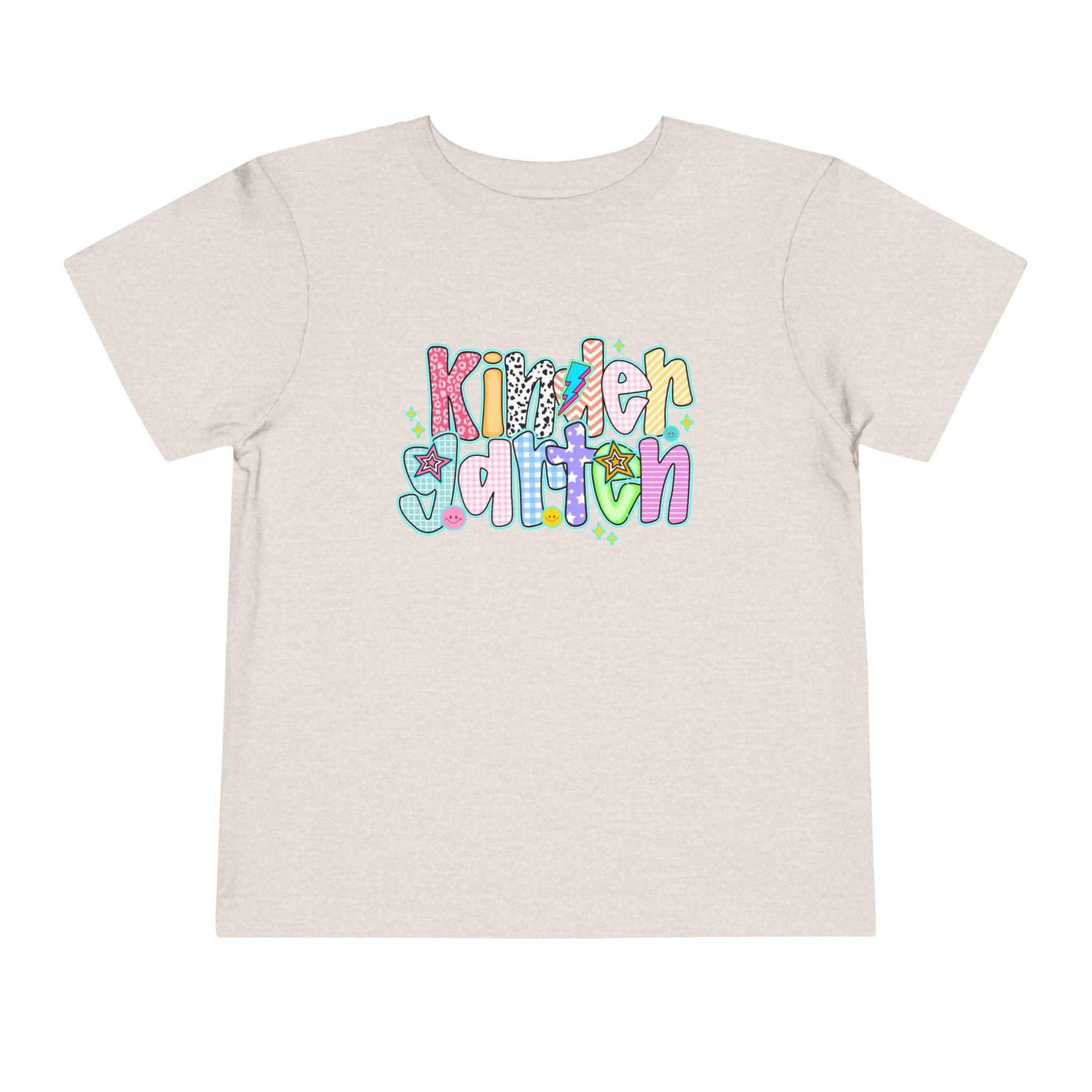 Kindergarten Back To School Doodle Script - Toddler Graphic T-shirt