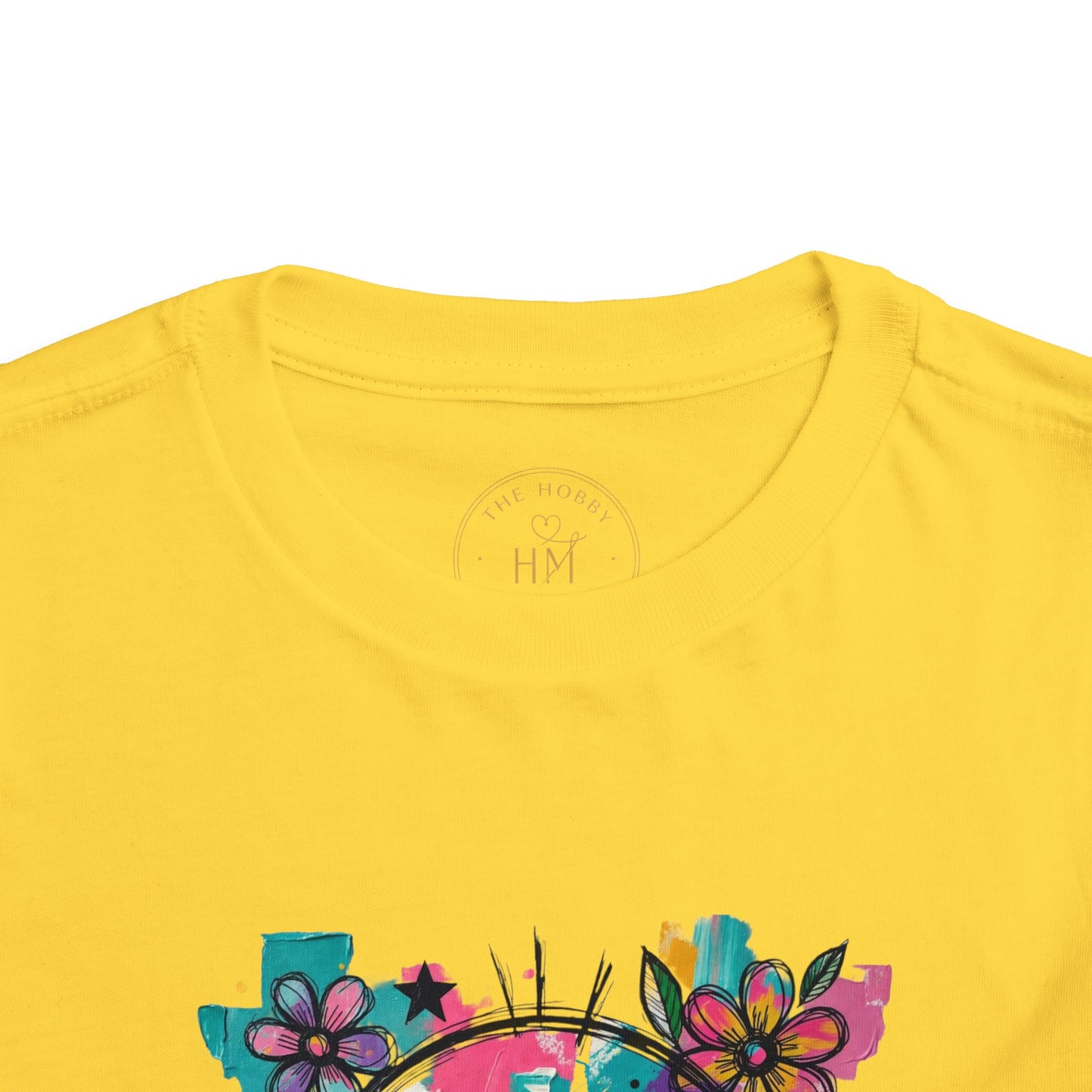 Toddler Tee — Colorful Graffiti Smile Flower Graphic
