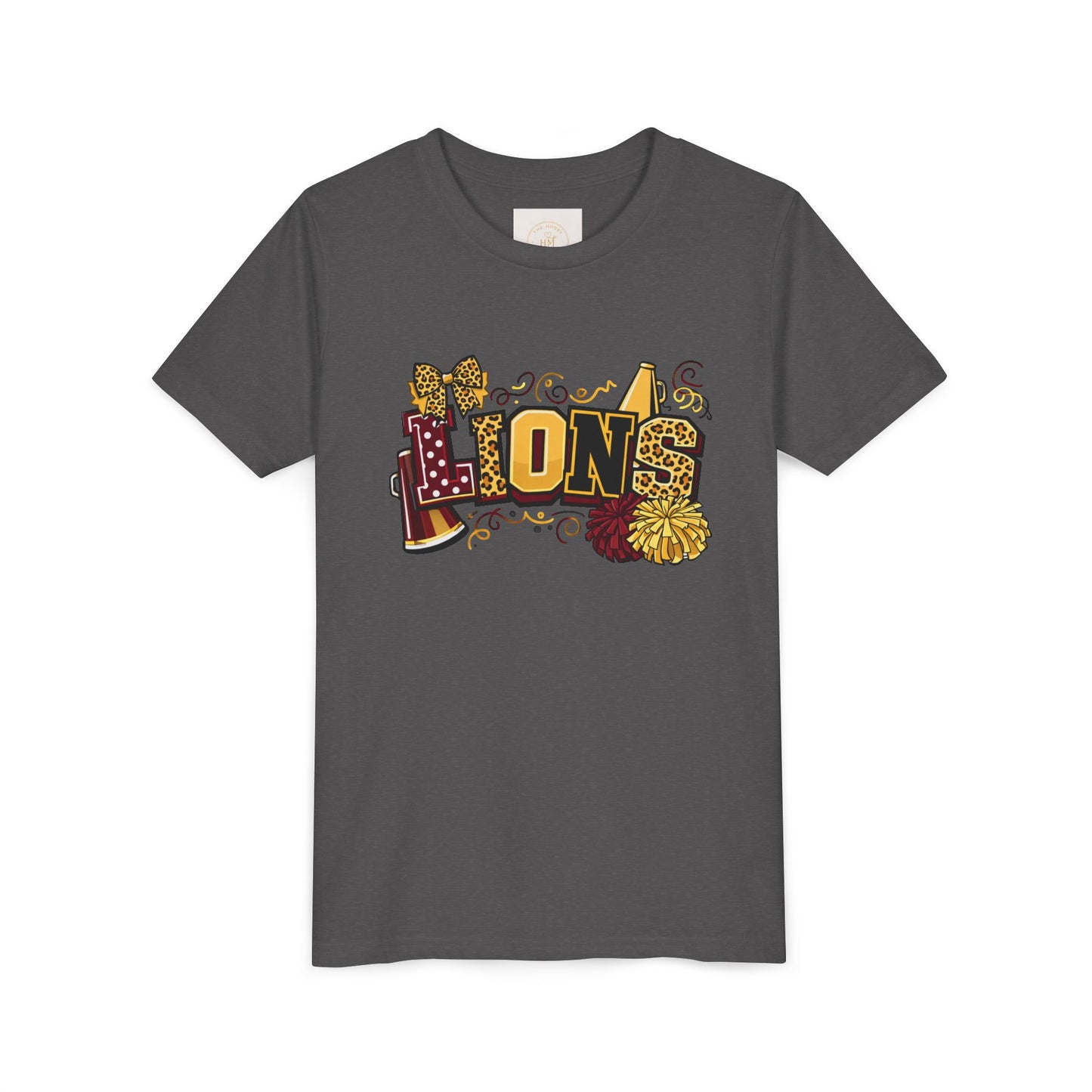 School Spirit Lions Cheer Graphic- Youth