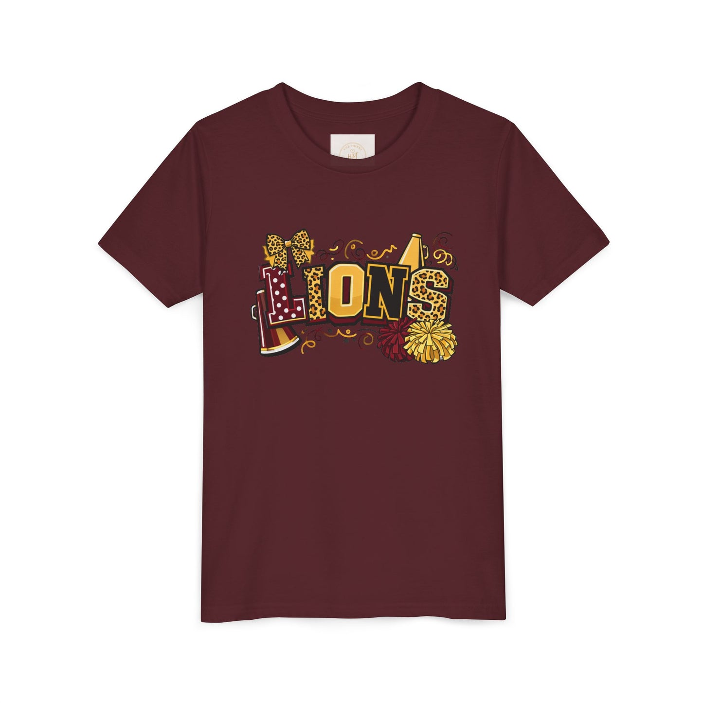 School Spirit Lions Cheer Graphic- Youth
