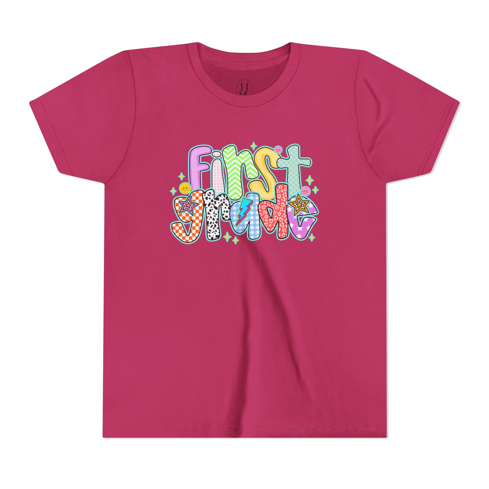 1st grade back to school doodle Youth Graphic Tee