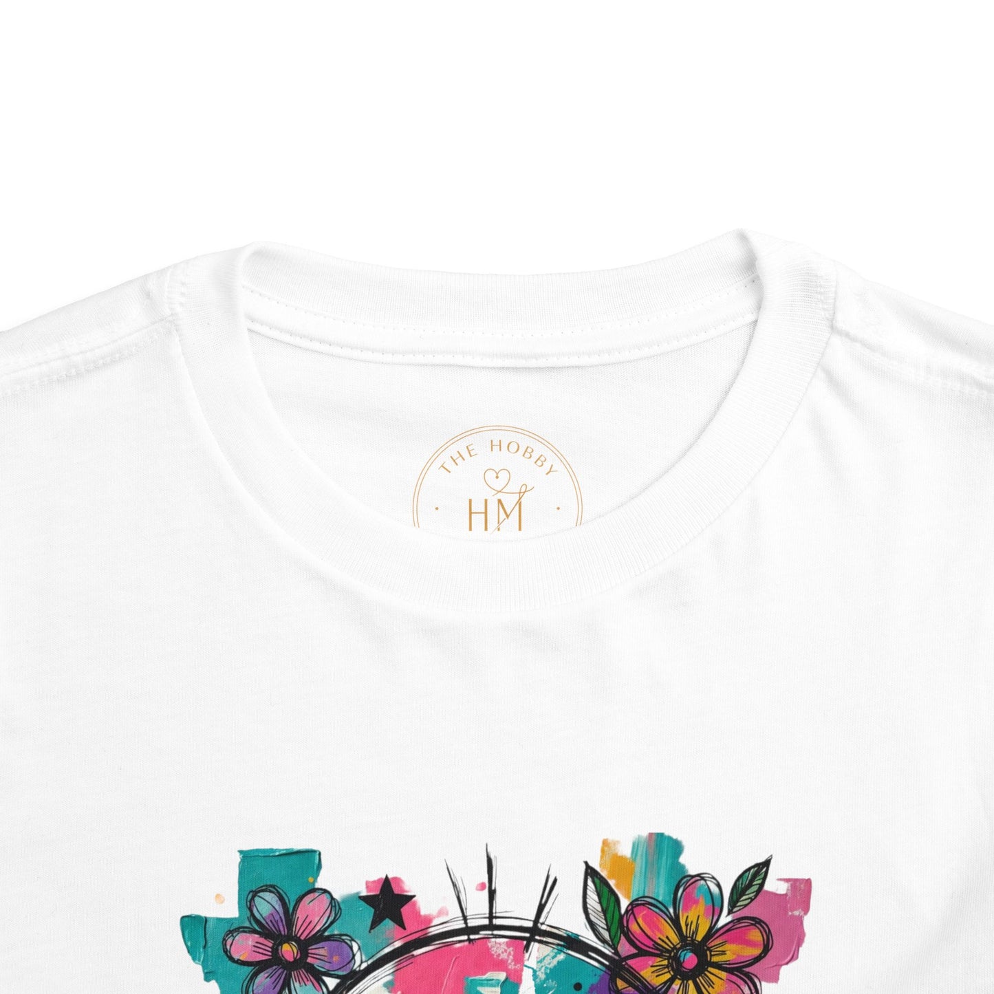 Toddler Tee — Colorful Graffiti Smile Flower Graphic
