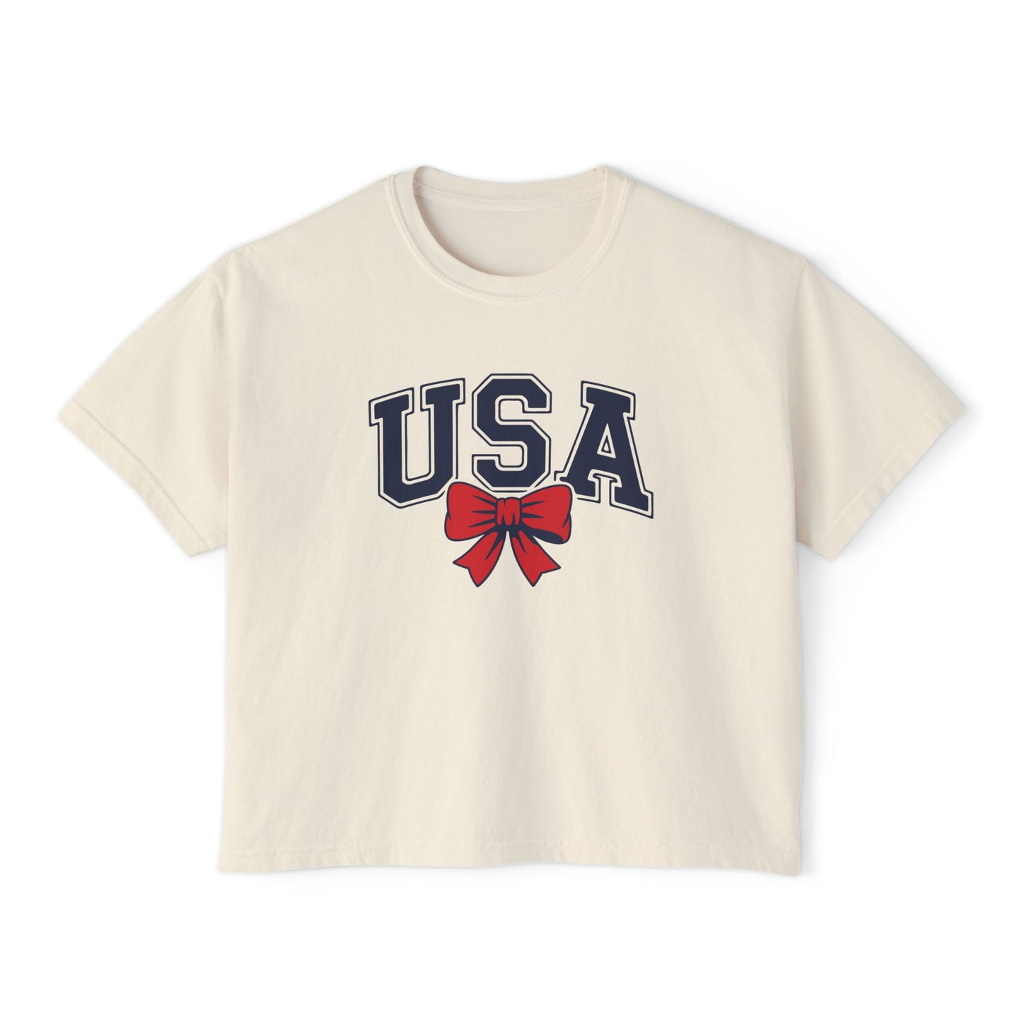 Women's Patriotic Crop T-Shirt for 4th of July
