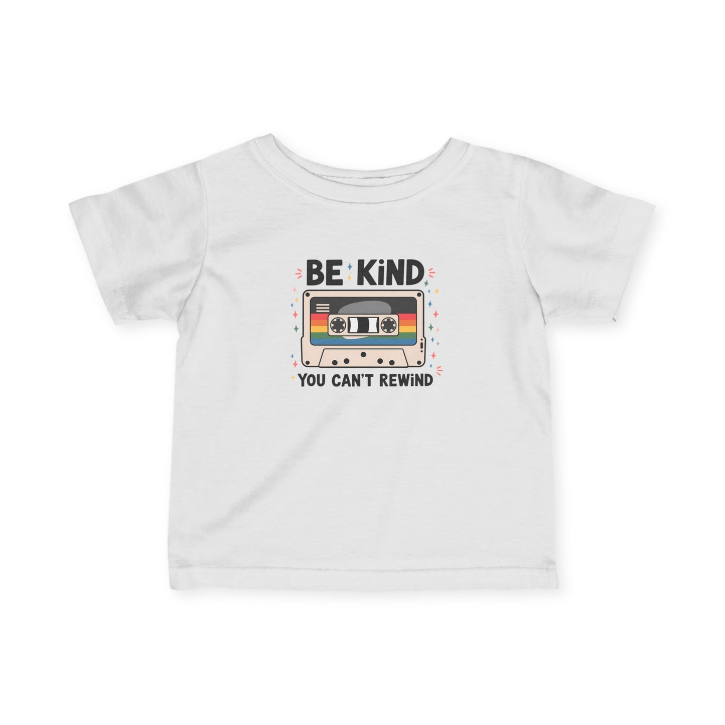 Baby Retro Cassette Tee | "Be Kind, You Can't Rewind" Infant Shirt