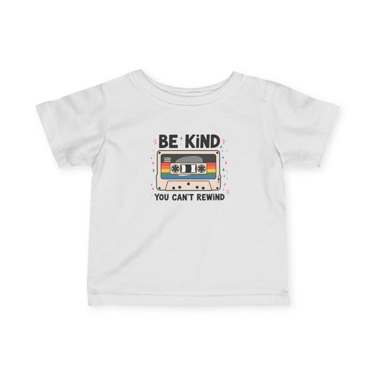 Baby Retro Cassette Tee | "Be Kind, You Can't Rewind" Infant Shirt