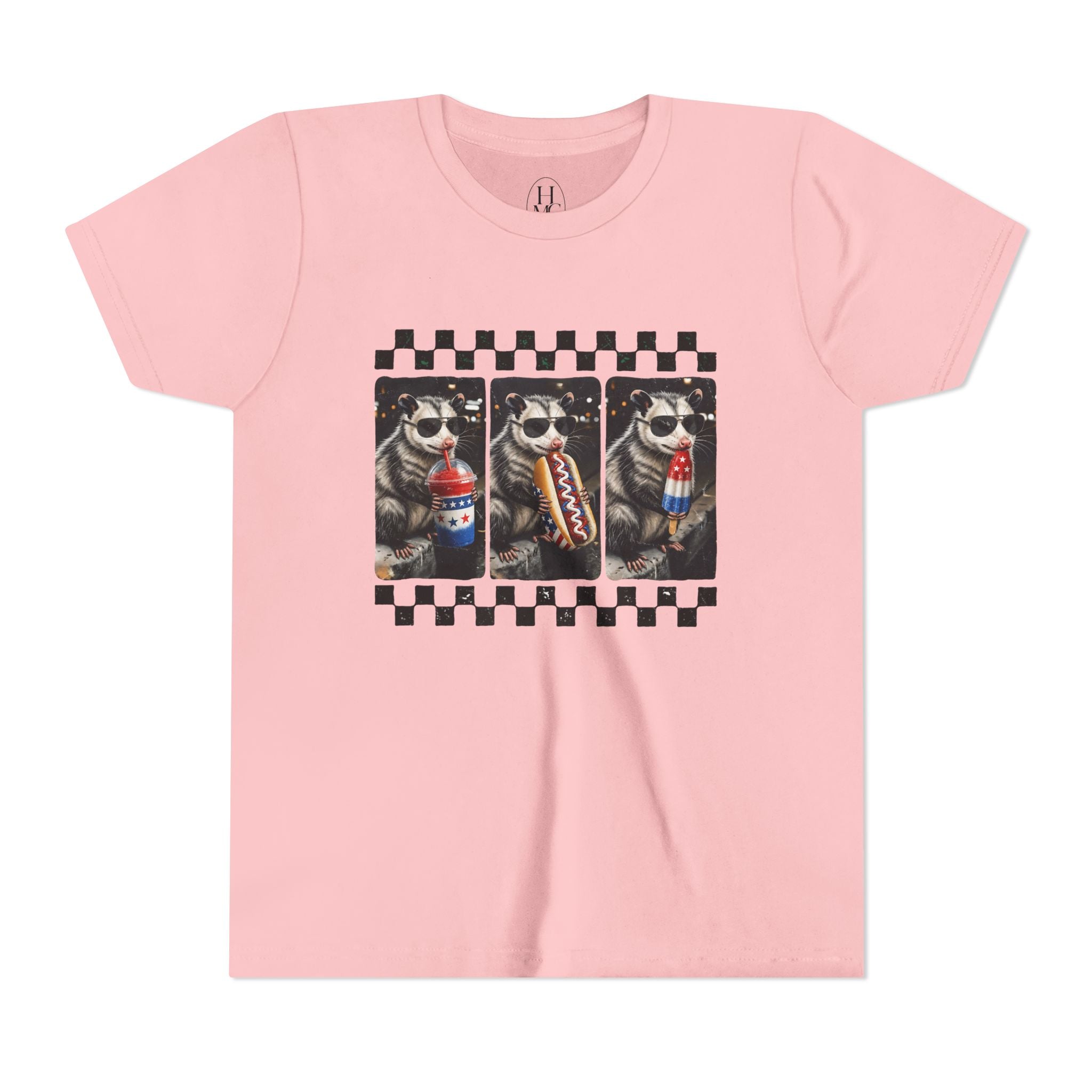 Opossum 4th of July Youth Graphic Tee