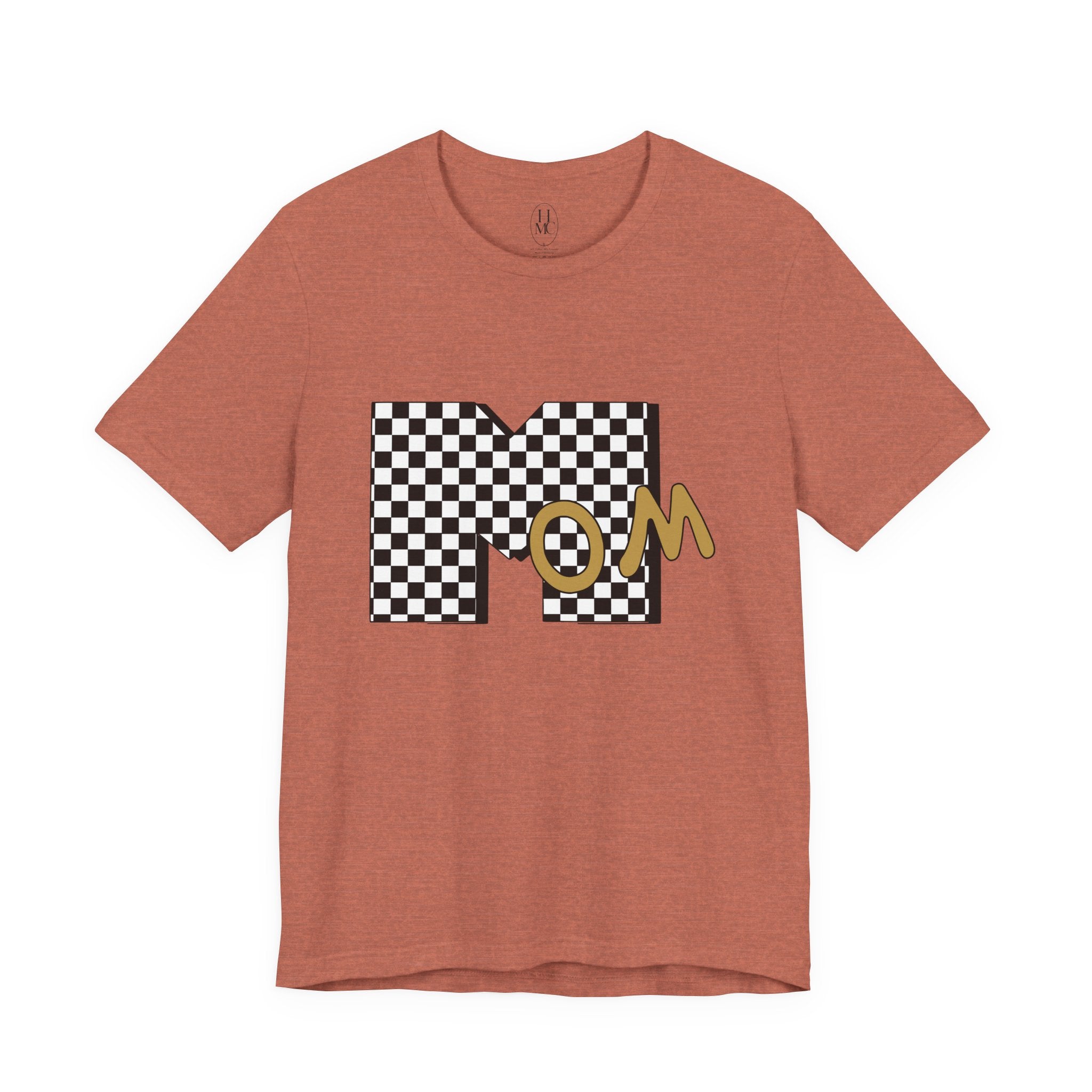 Checkerboard 'Mom' Graphic Tee