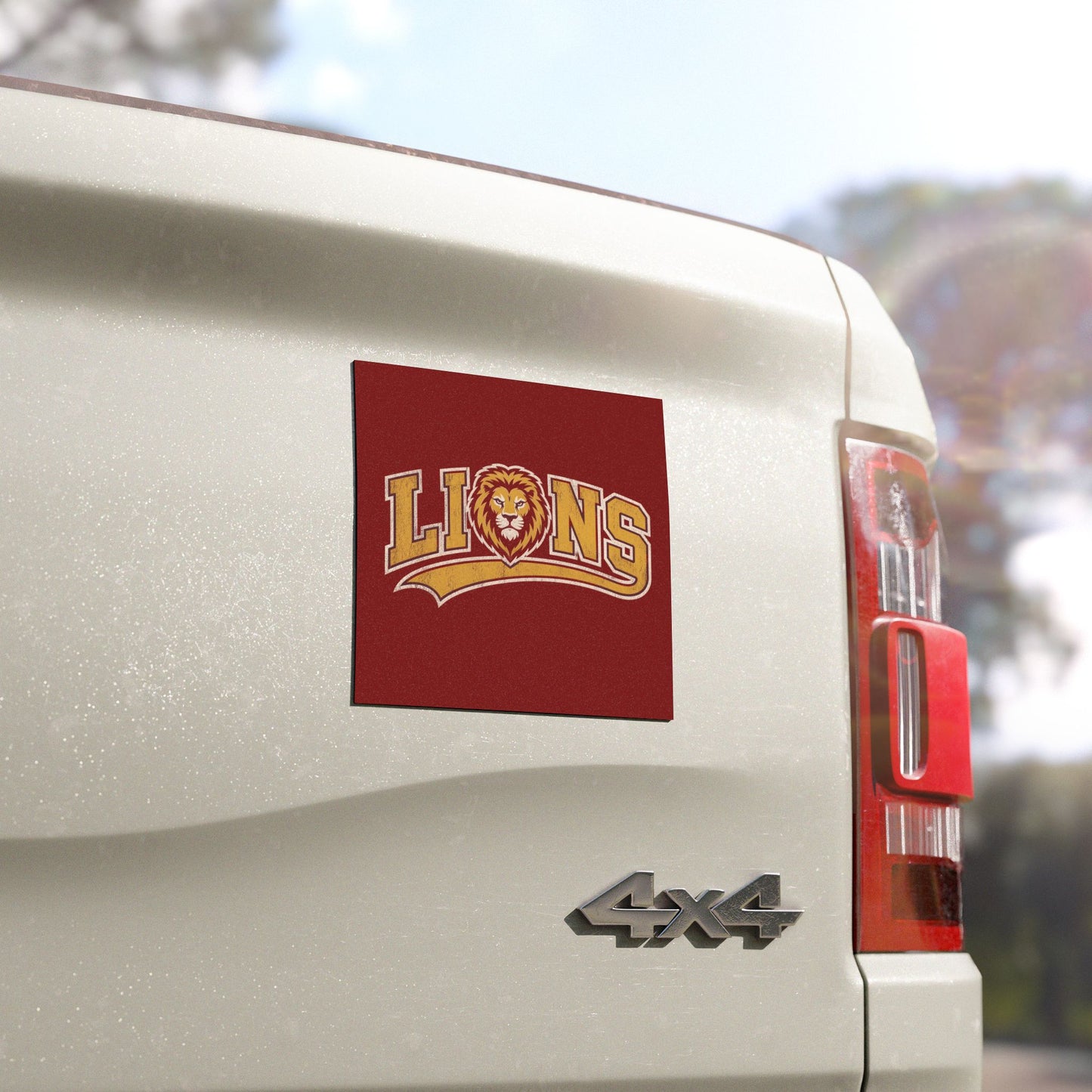 Lions  Vintage School Spirit Car Magnet