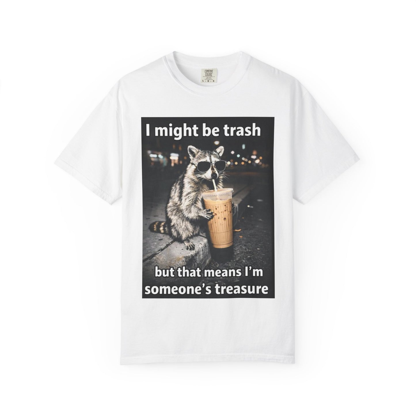 Raccoon I Might Be Trash T-Shirt — Funny Cute Animal Graphic Tee