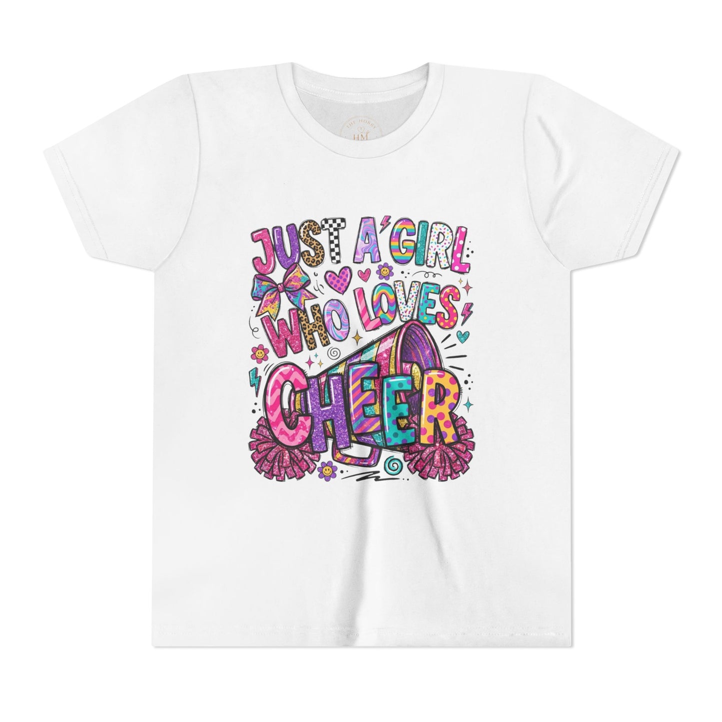 "Just a Girl Who Loves Cheer" Youth Cheer T‑Shirt