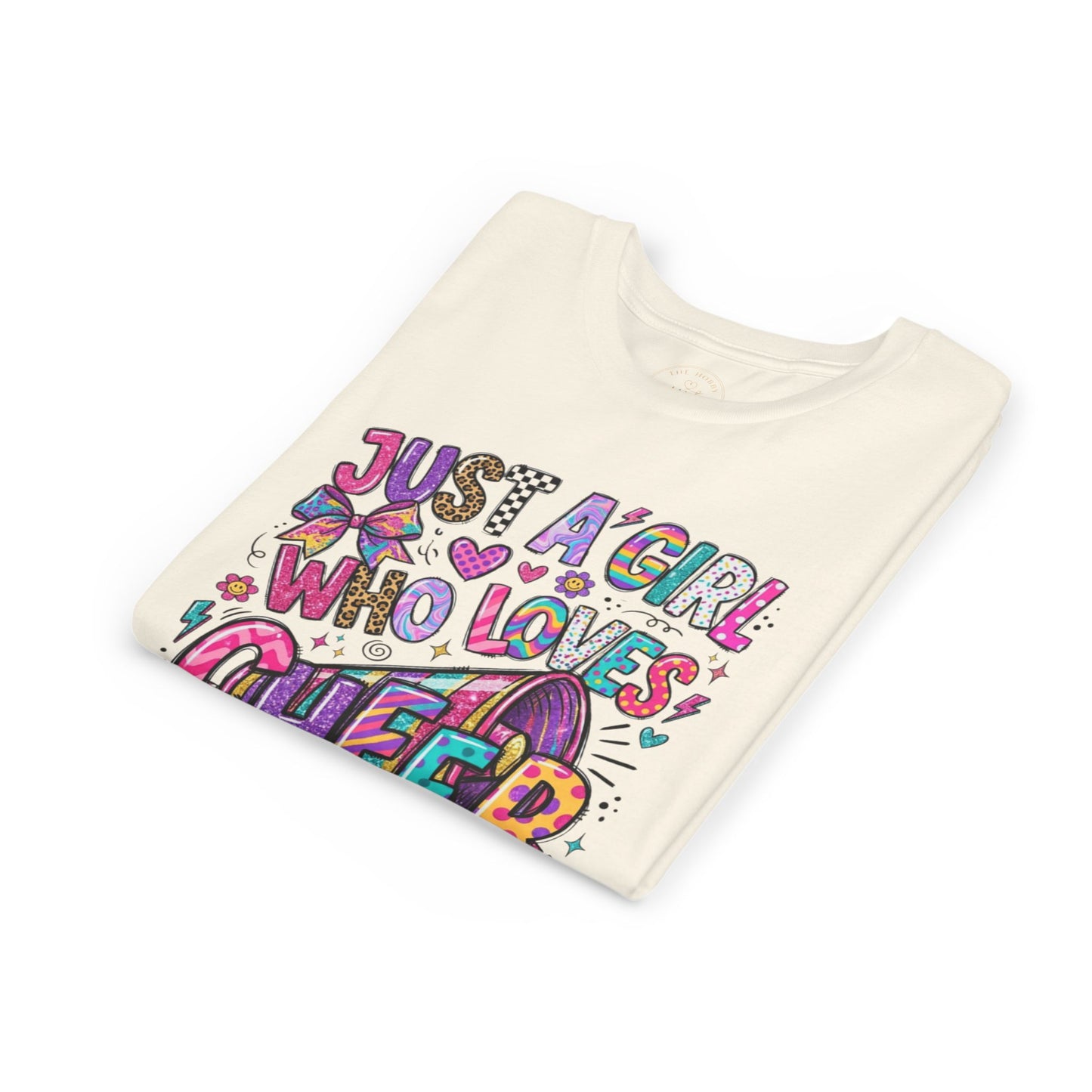 "Just a Girl Who Loves Cheer" Youth Cheer T‑Shirt