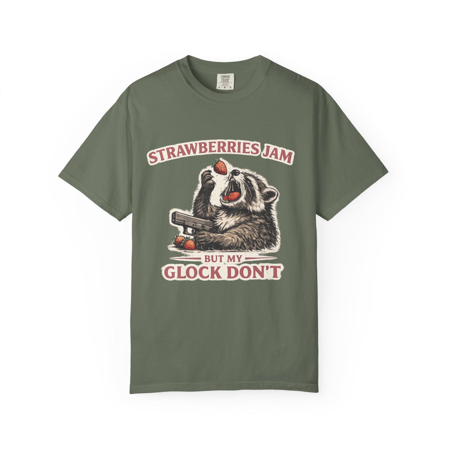 “Strawberries Jam But My Glock Don’t” Graphic T-Shirt