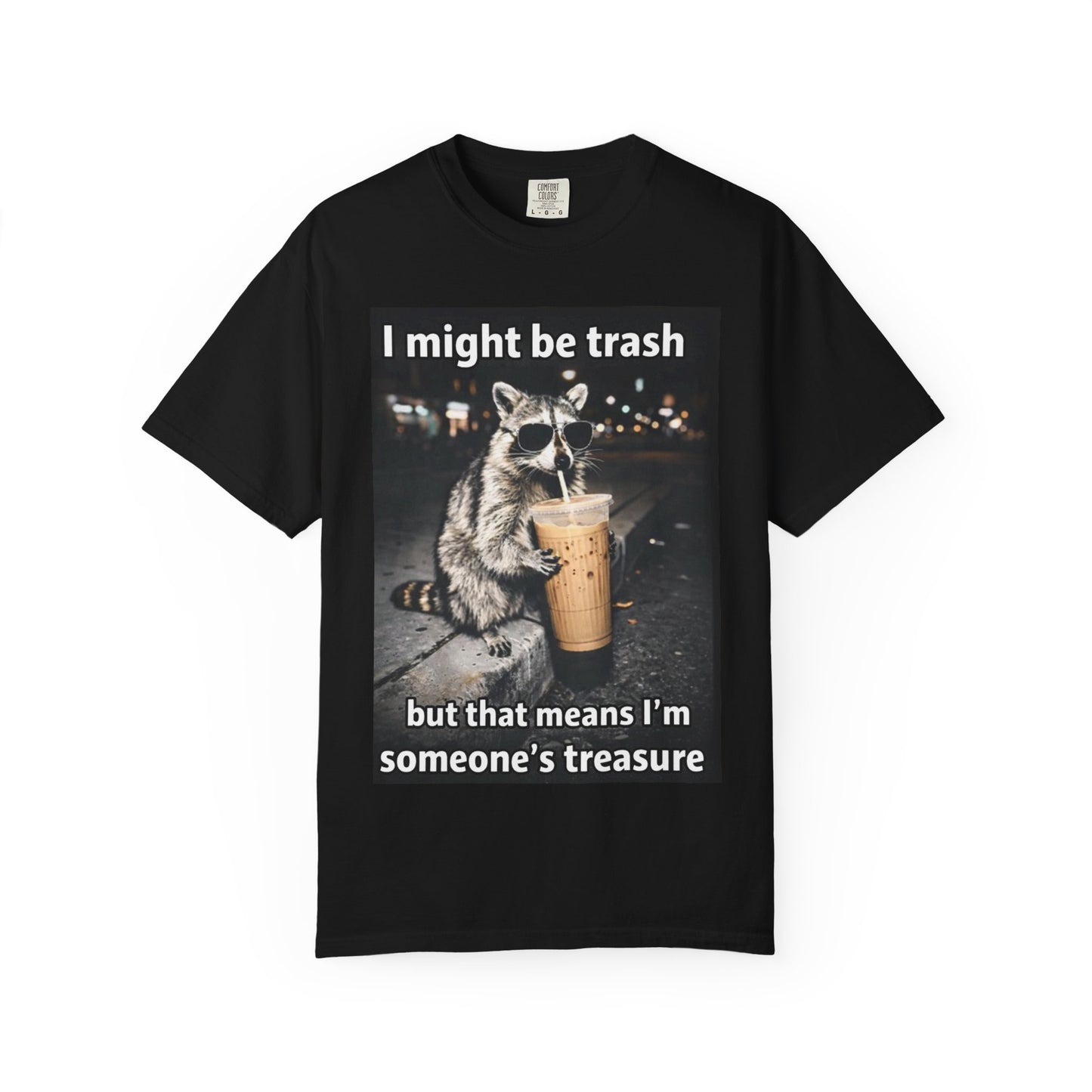 Raccoon I Might Be Trash T-Shirt — Funny Cute Animal Graphic Tee