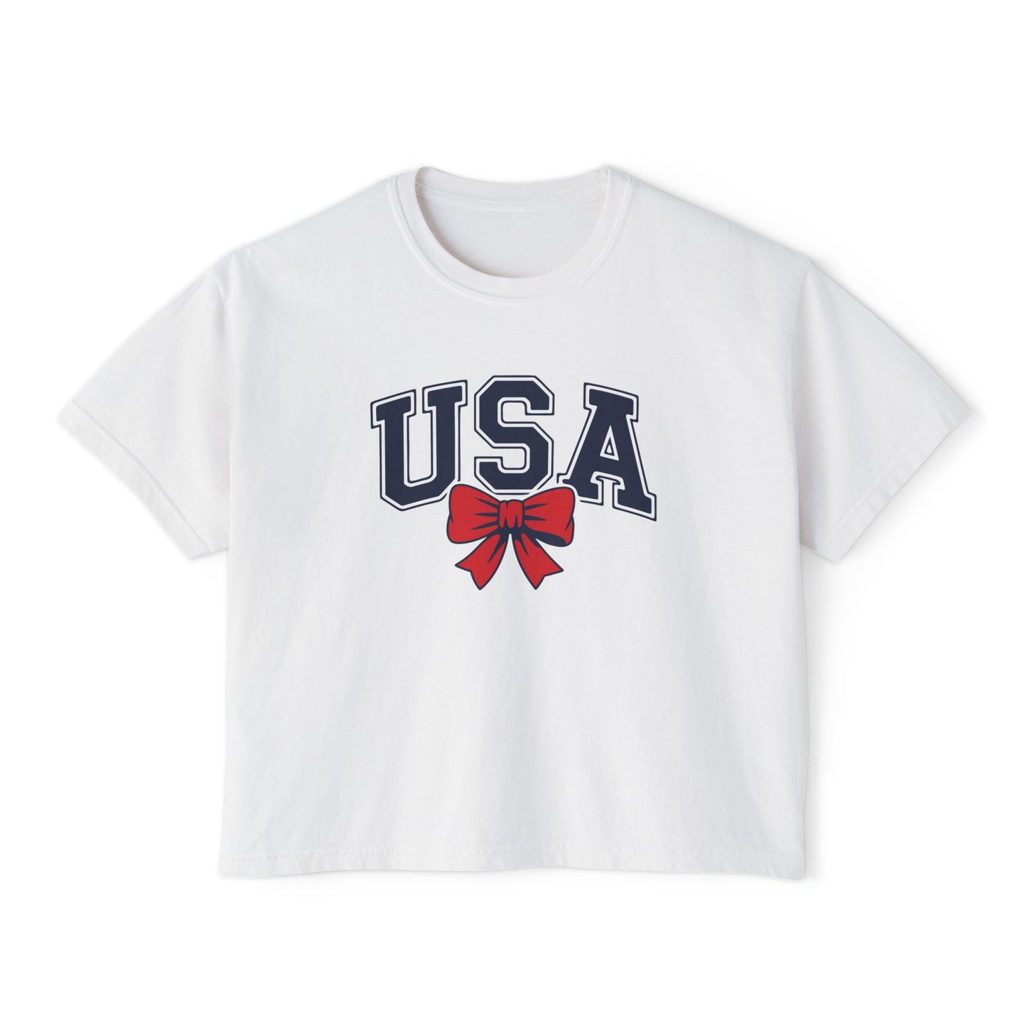 Women's Patriotic Crop T-Shirt for 4th of July