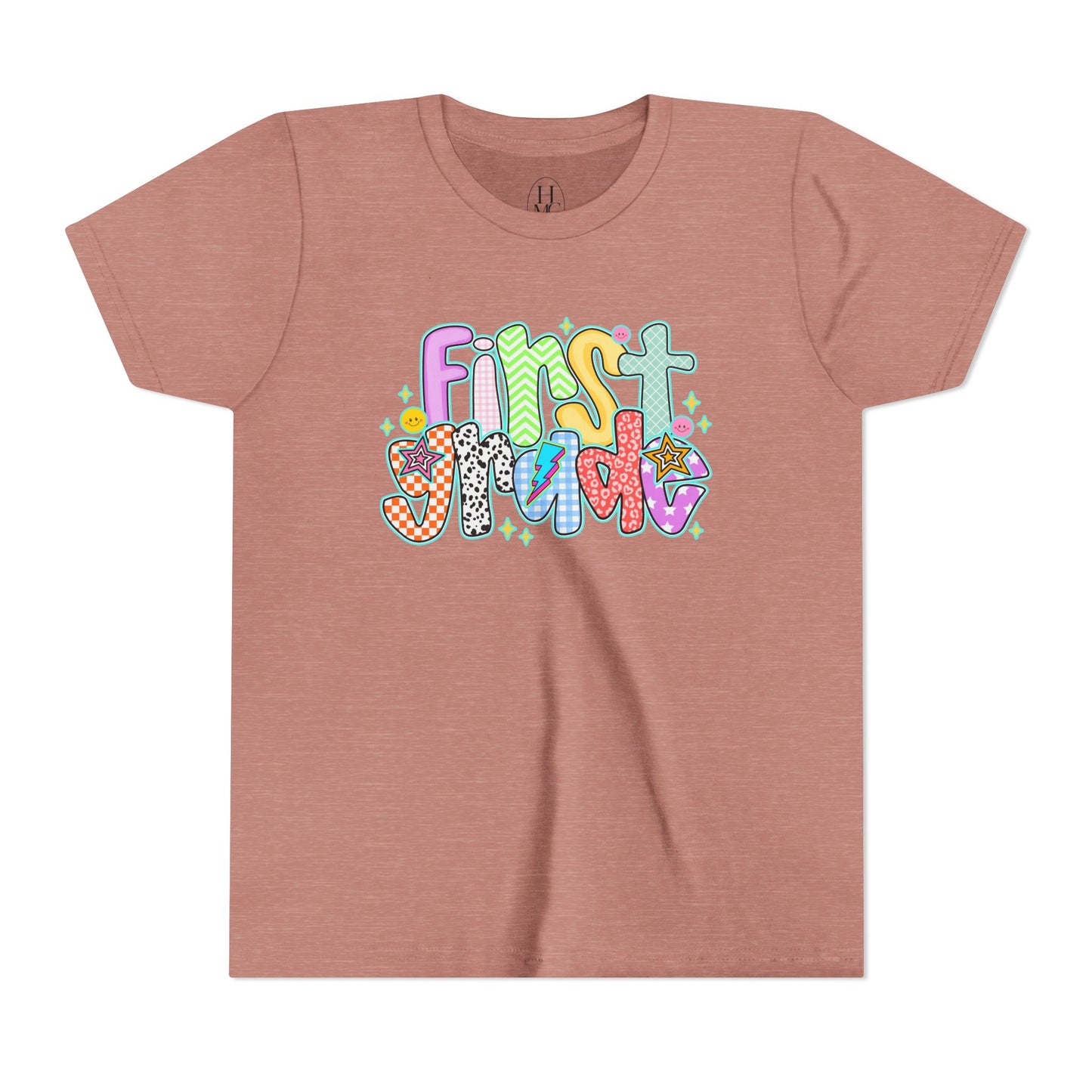 1st grade back to school doodle Youth Graphic Tee
