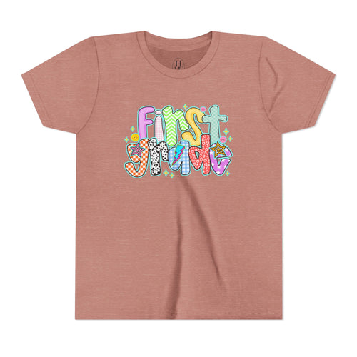 1st grade back to school doodle Youth Graphic Tee
