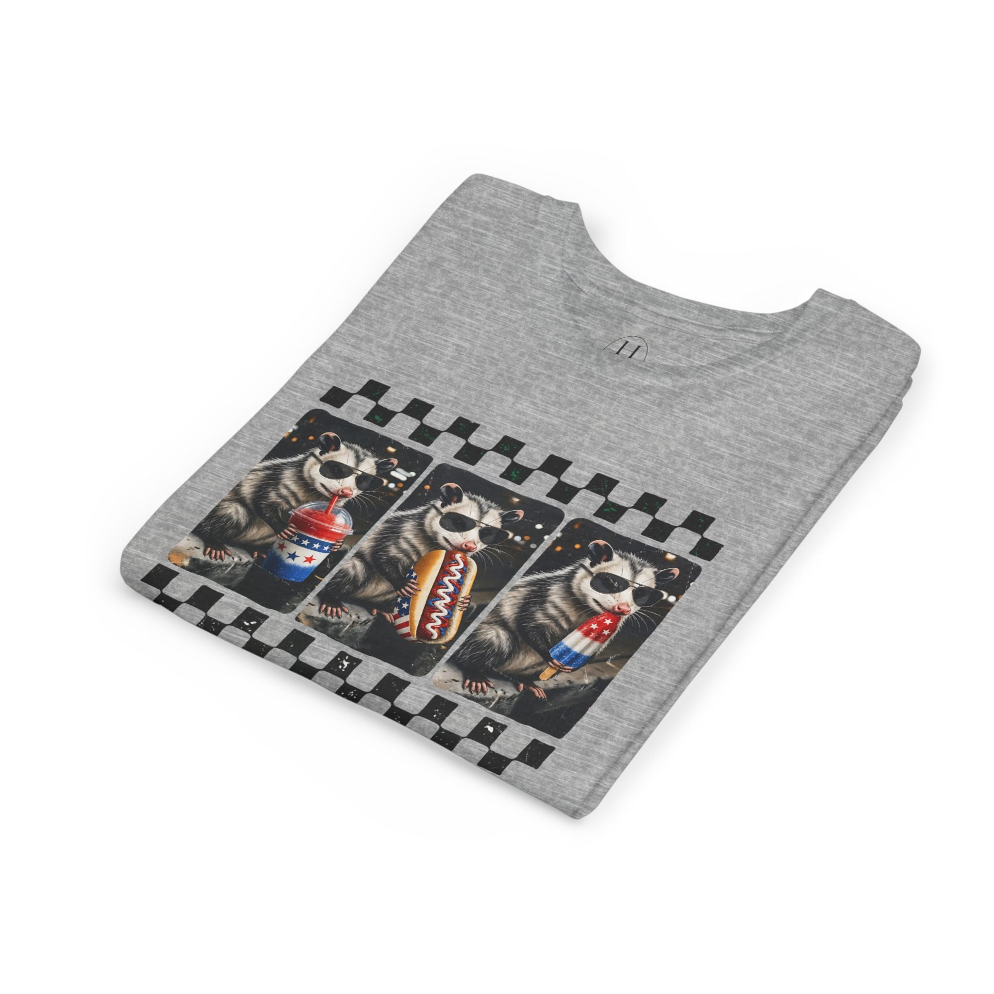 Opossum 4th of July Youth Graphic Tee