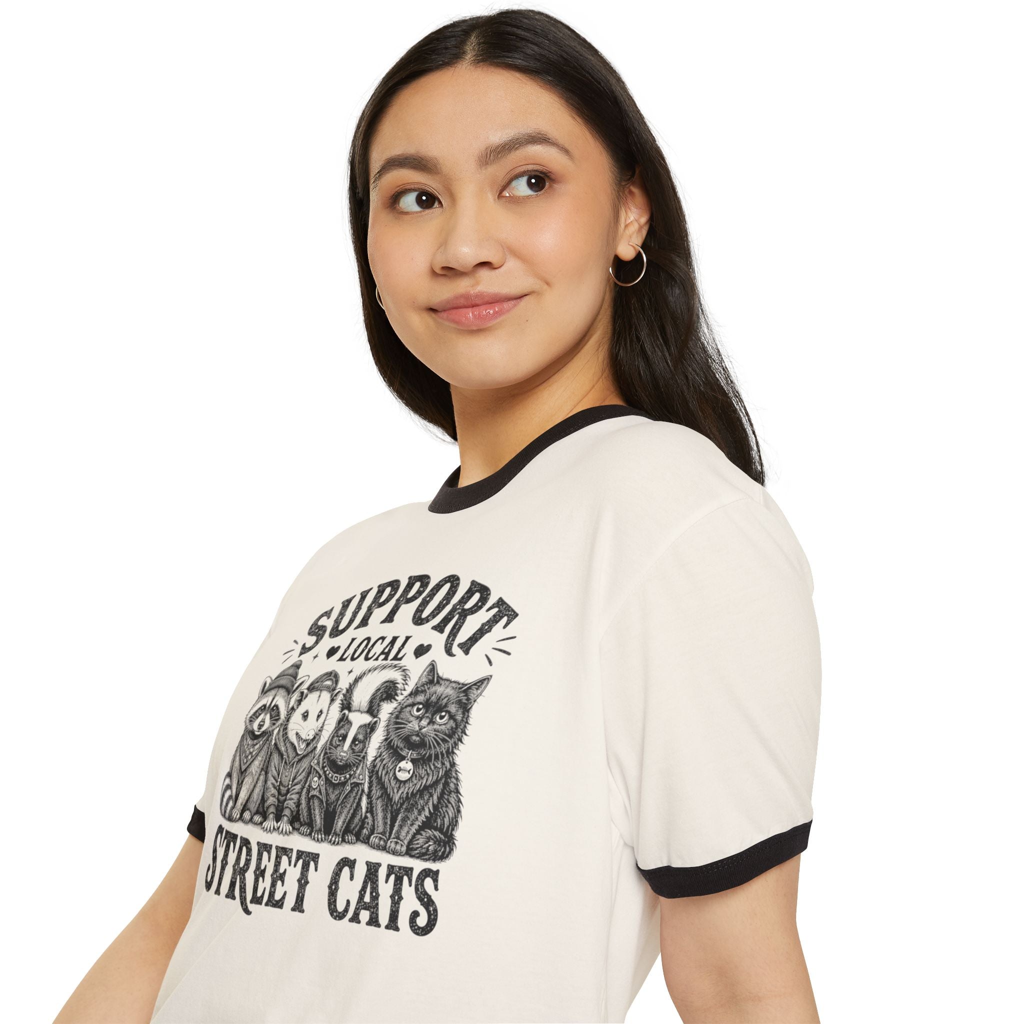 Support Local Street Cats Ringer T-Shirt
