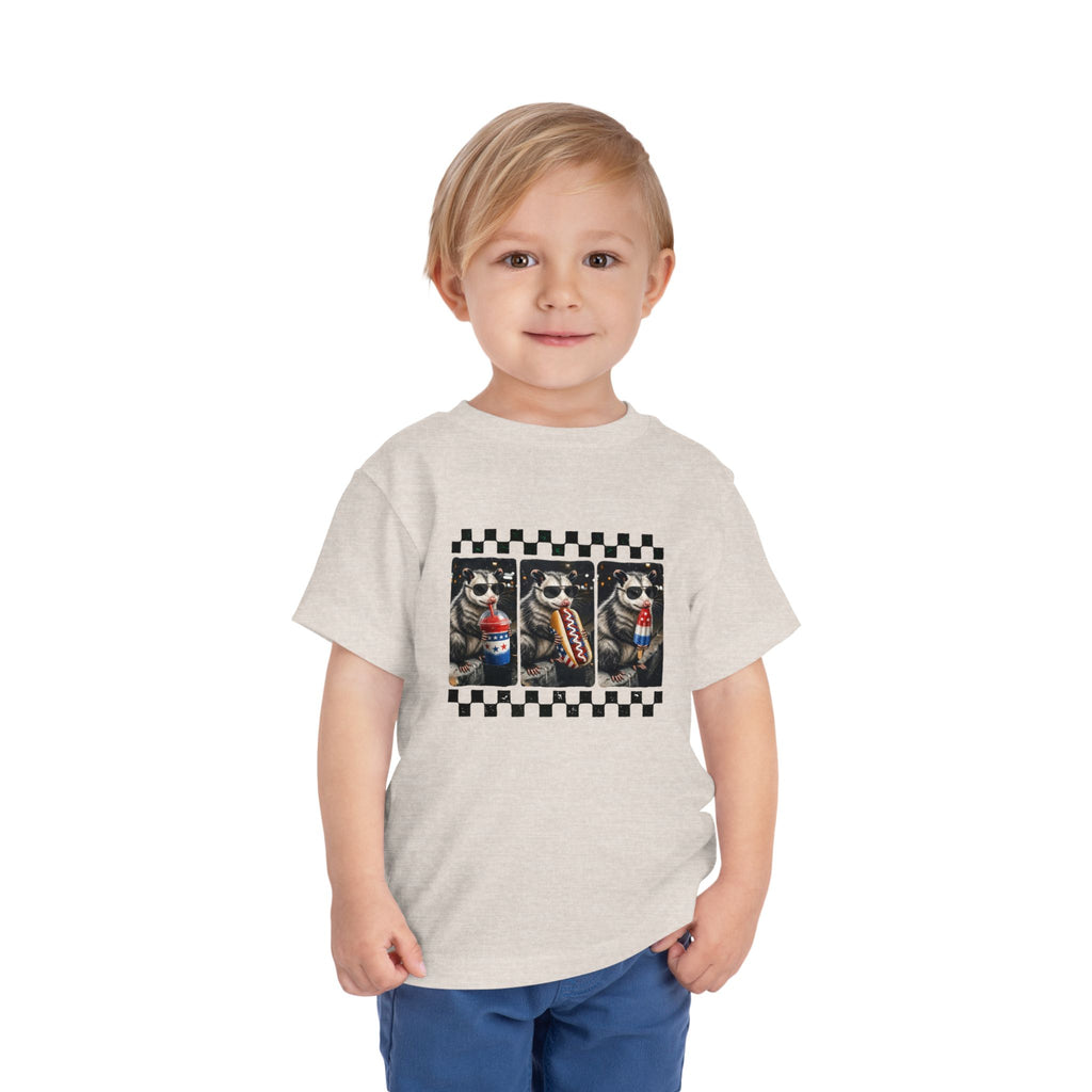 Opossum 4th of July Toddler Graphic T-shirt