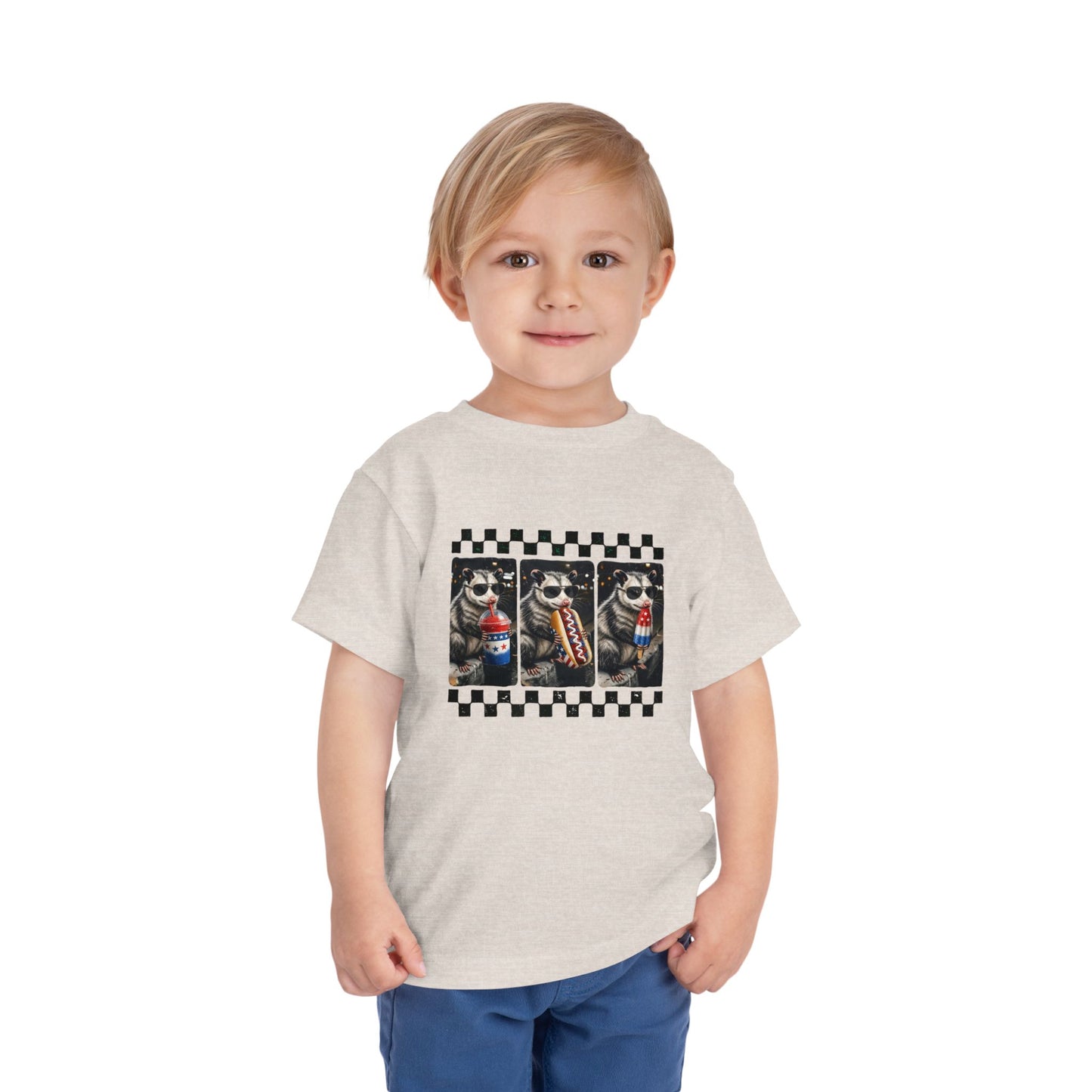Opossum 4th of July Toddler Graphic T-shirt