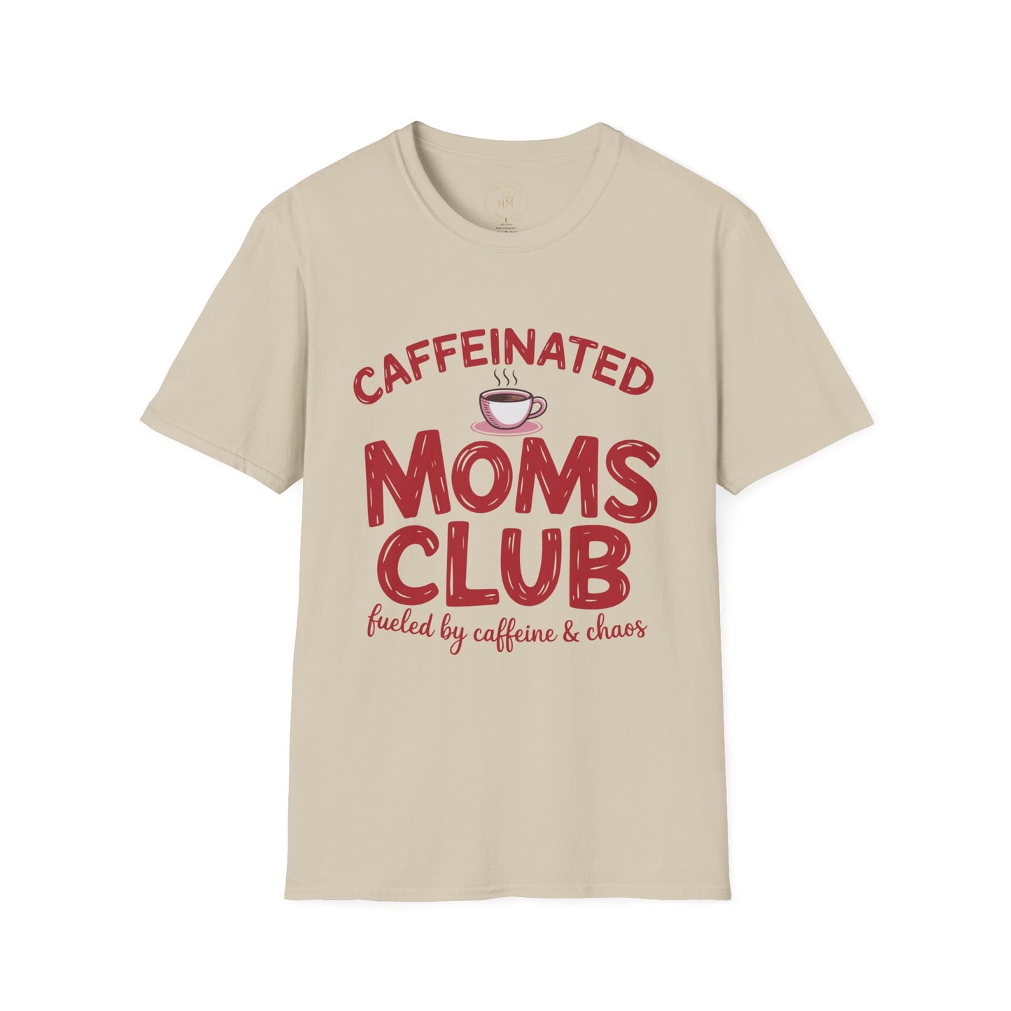Caffeinated Moms Club Graphic T-Shirt – Funny Coffee Mom Tee
