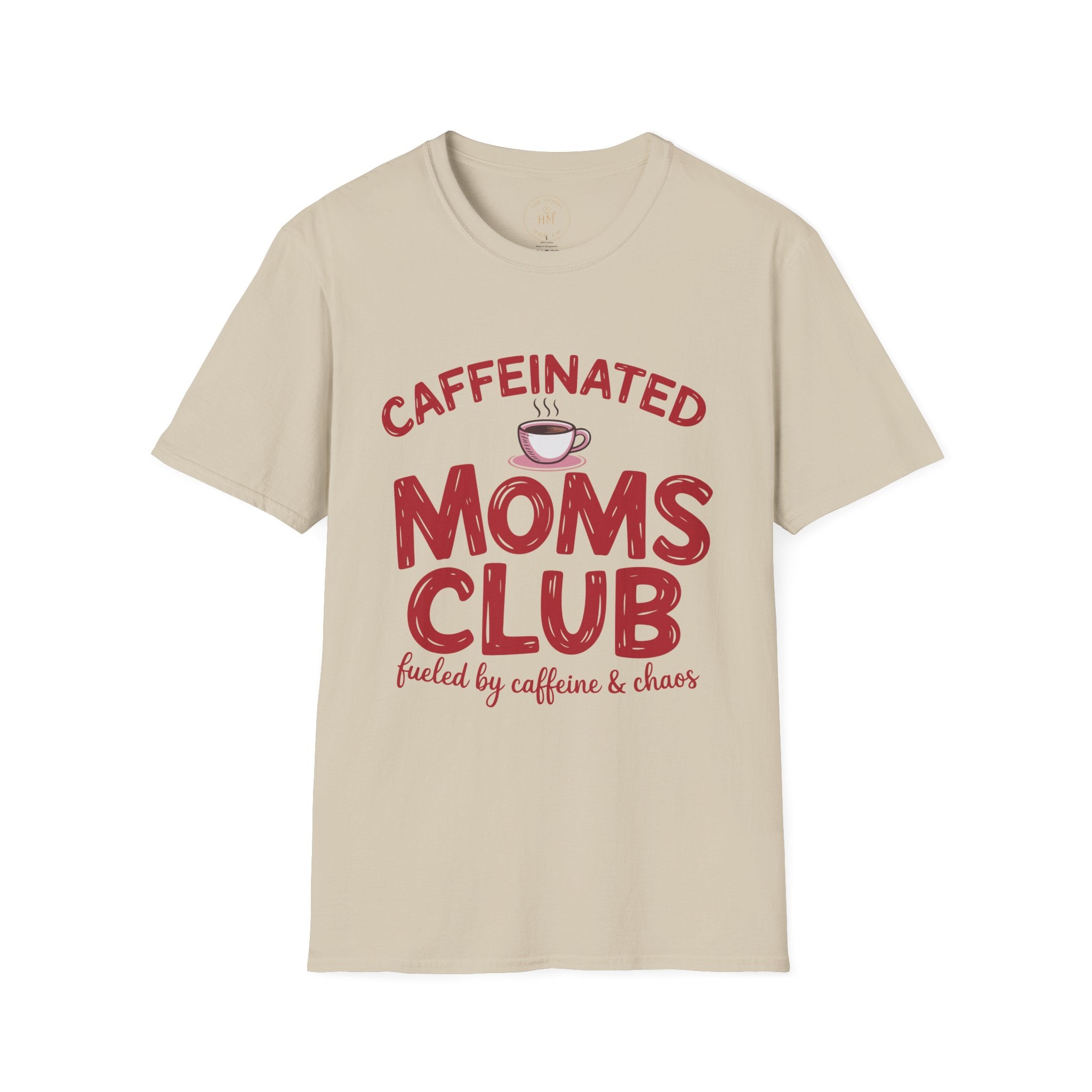 Caffeinated Moms Club Graphic T-Shirt – Funny Coffee Mom Tee