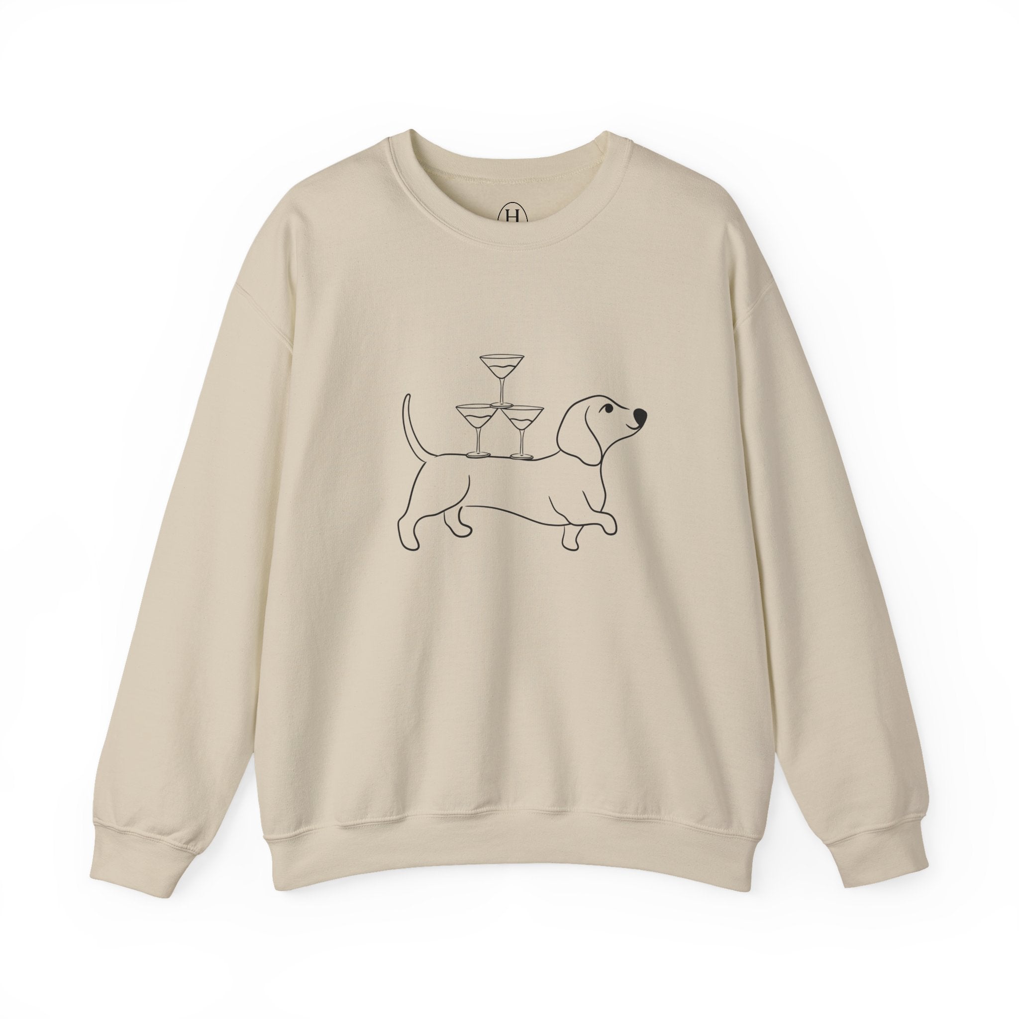 Dachshund Cocktail Crewneck Sweatshirt