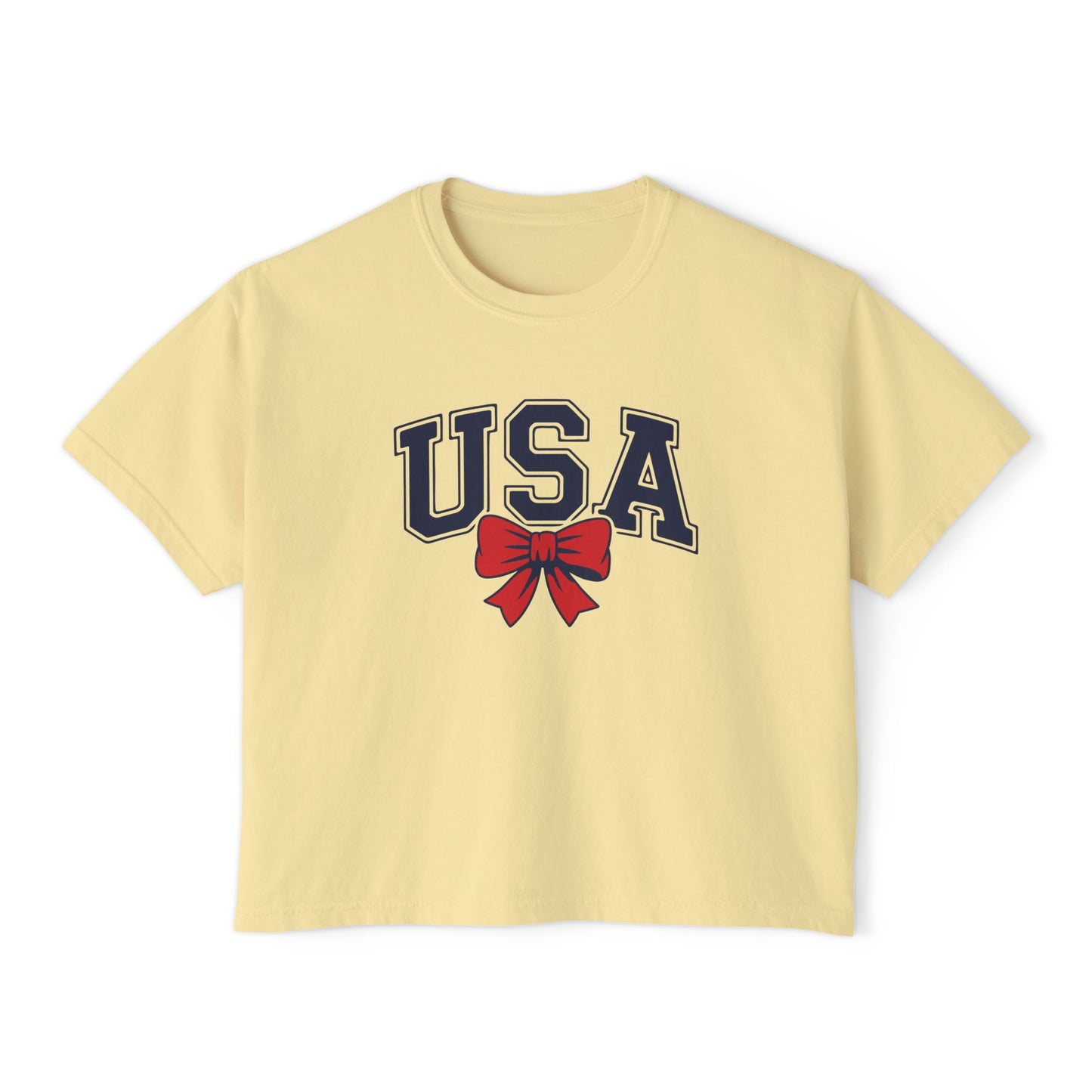 Women's Patriotic Crop T-Shirt for 4th of July