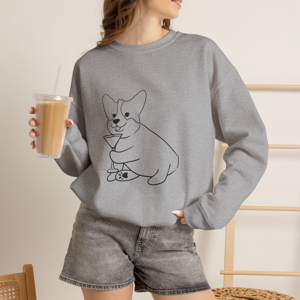 Corgi Cocktail Crewneck Sweatshirt