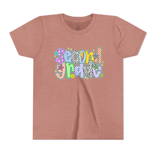 2nd Grade Back To School Doodle Font Youth Tee