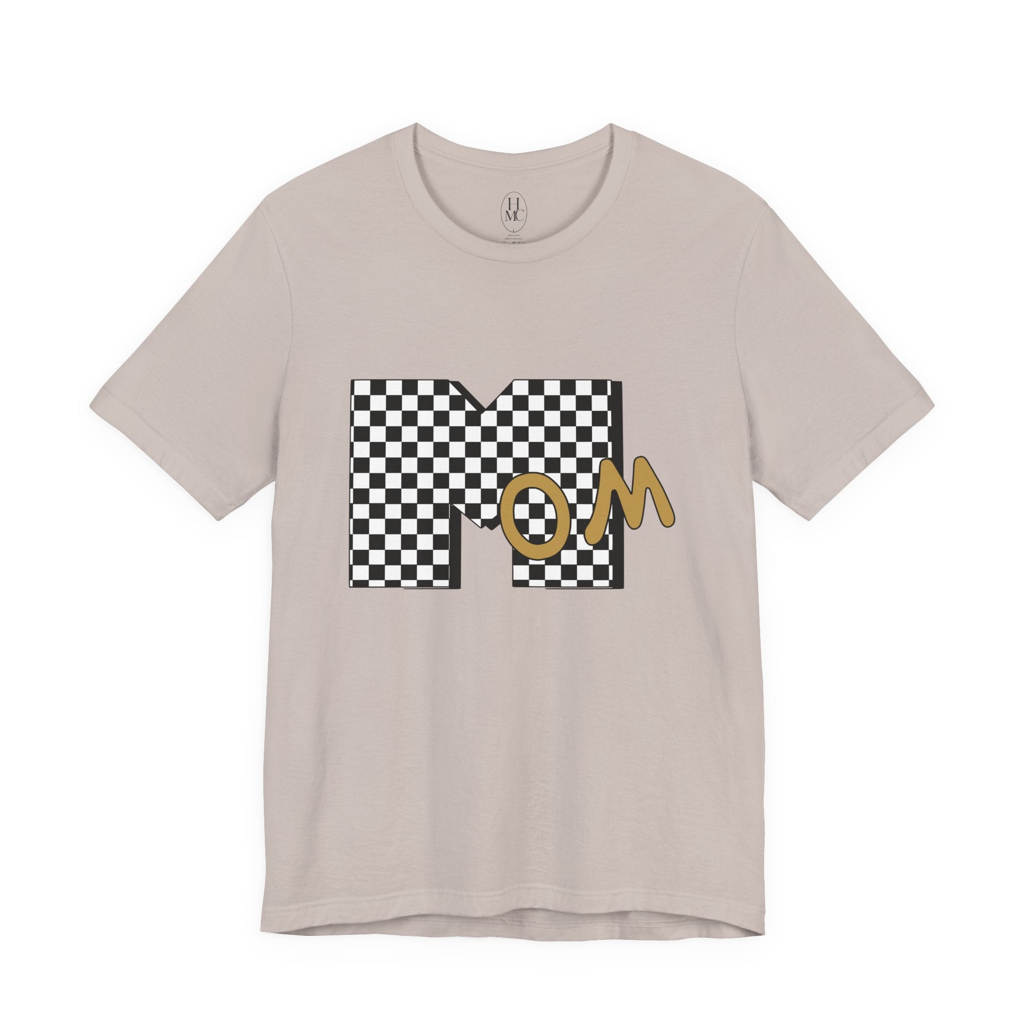 Checkerboard 'Mom' Graphic Tee