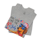 You Look Like the 4th of July' Patriotic Hot Dog graphic Tee