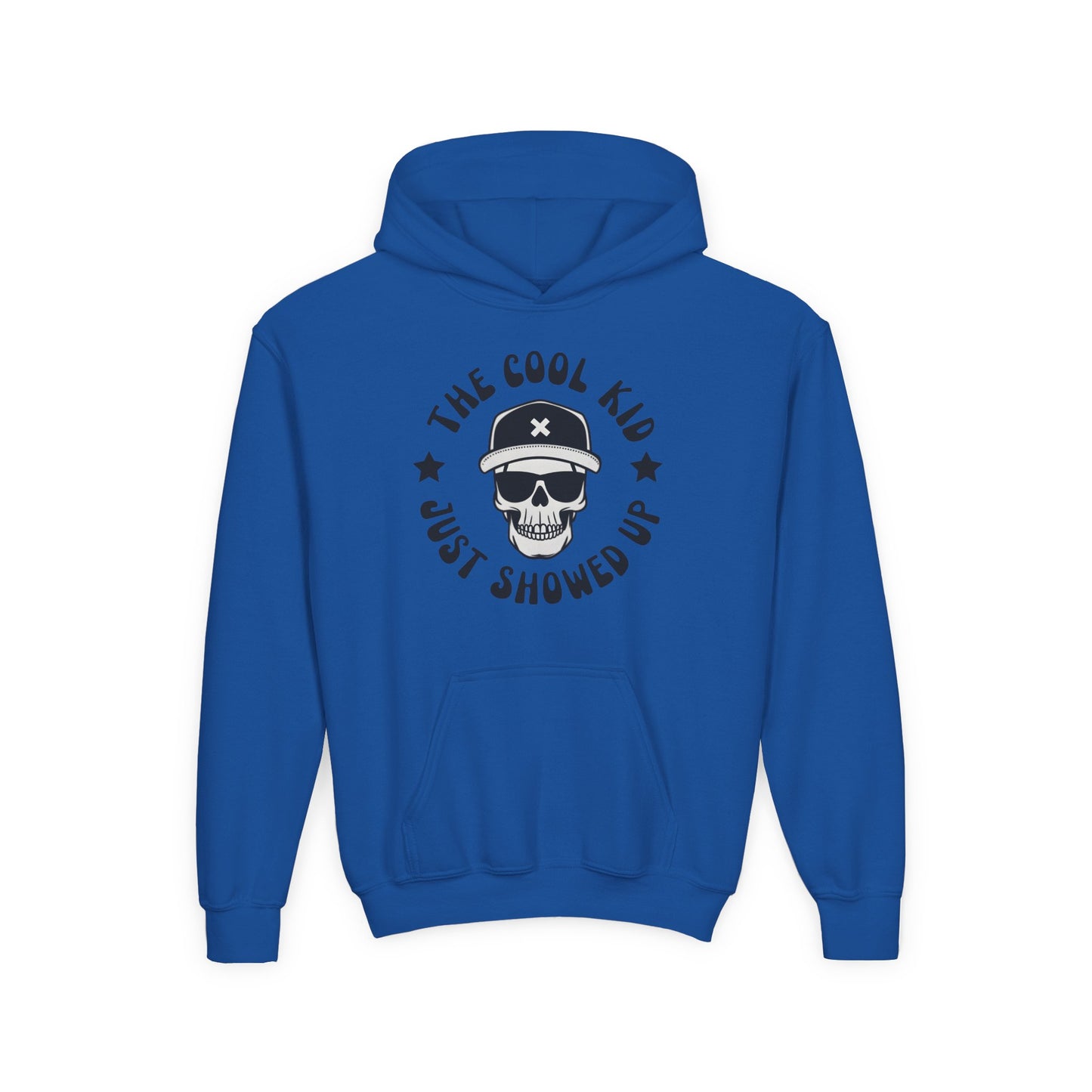 Youth Skull Graphic Hoodie | "The Cool Kid Just Showed Up" Kids Pullover