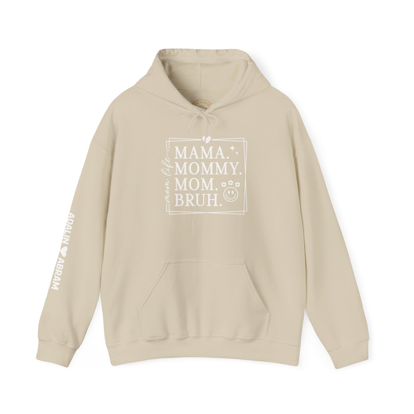 Funny Mom Hoodie | "Mama Mommy Mom Bruh" Quote Pullover Sweatshirt