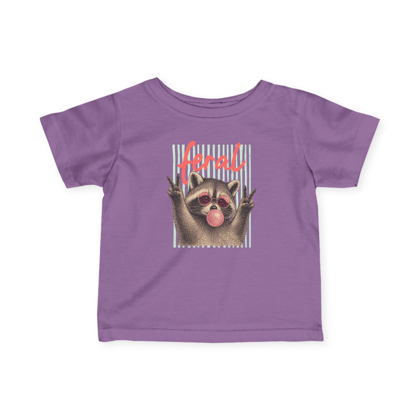 Infant Tee — Cute Raccoon “feral”