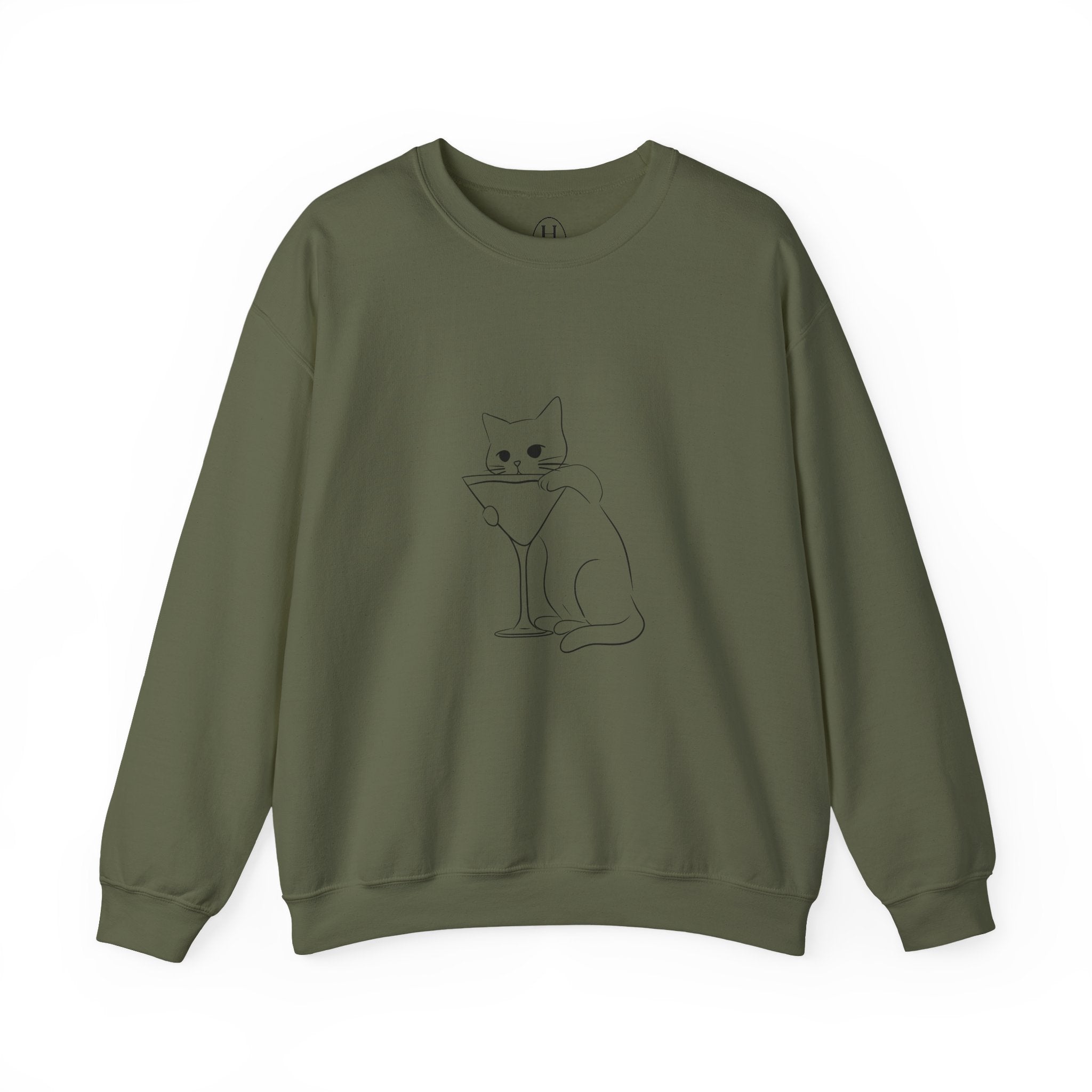 Cat Minimalist Crewneck Sweatshirt
