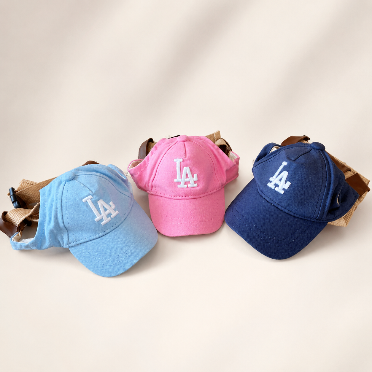 Cute Pet Baseball Cap with Ear Holes – Adjustable Dog Hat for Small Dogs & Cats