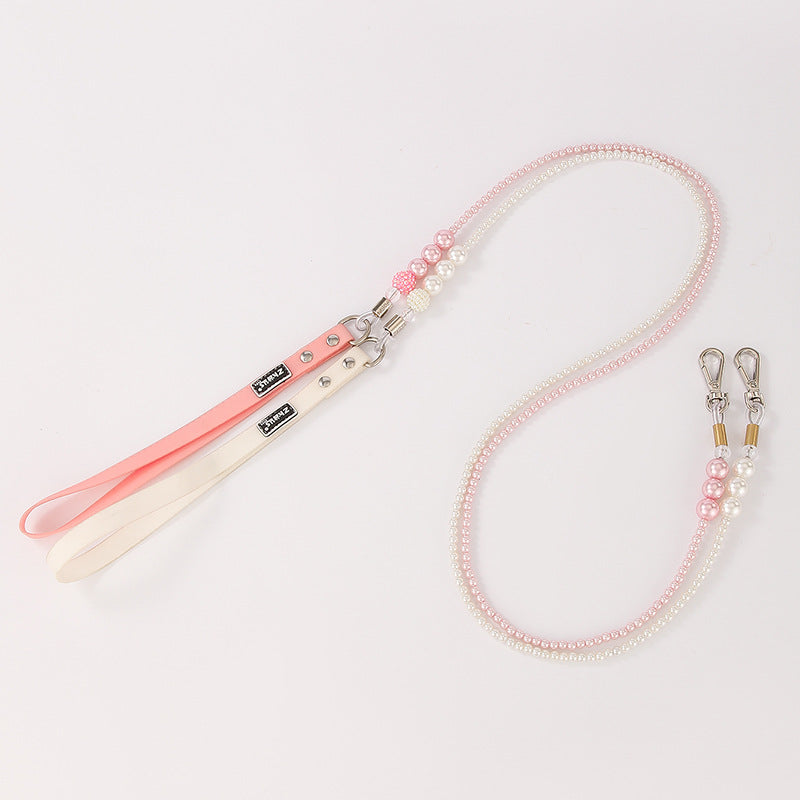Boutique Pearl Pet Collar and Leash Set – Elegant & Lightweight