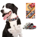 Rhinestone Leopard PU Dog Collar