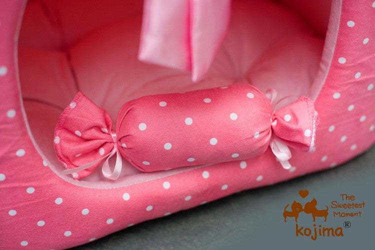 Pink Dot Lace Princess Dog House