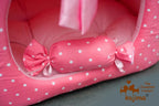 Pink Dot Lace Princess Dog House