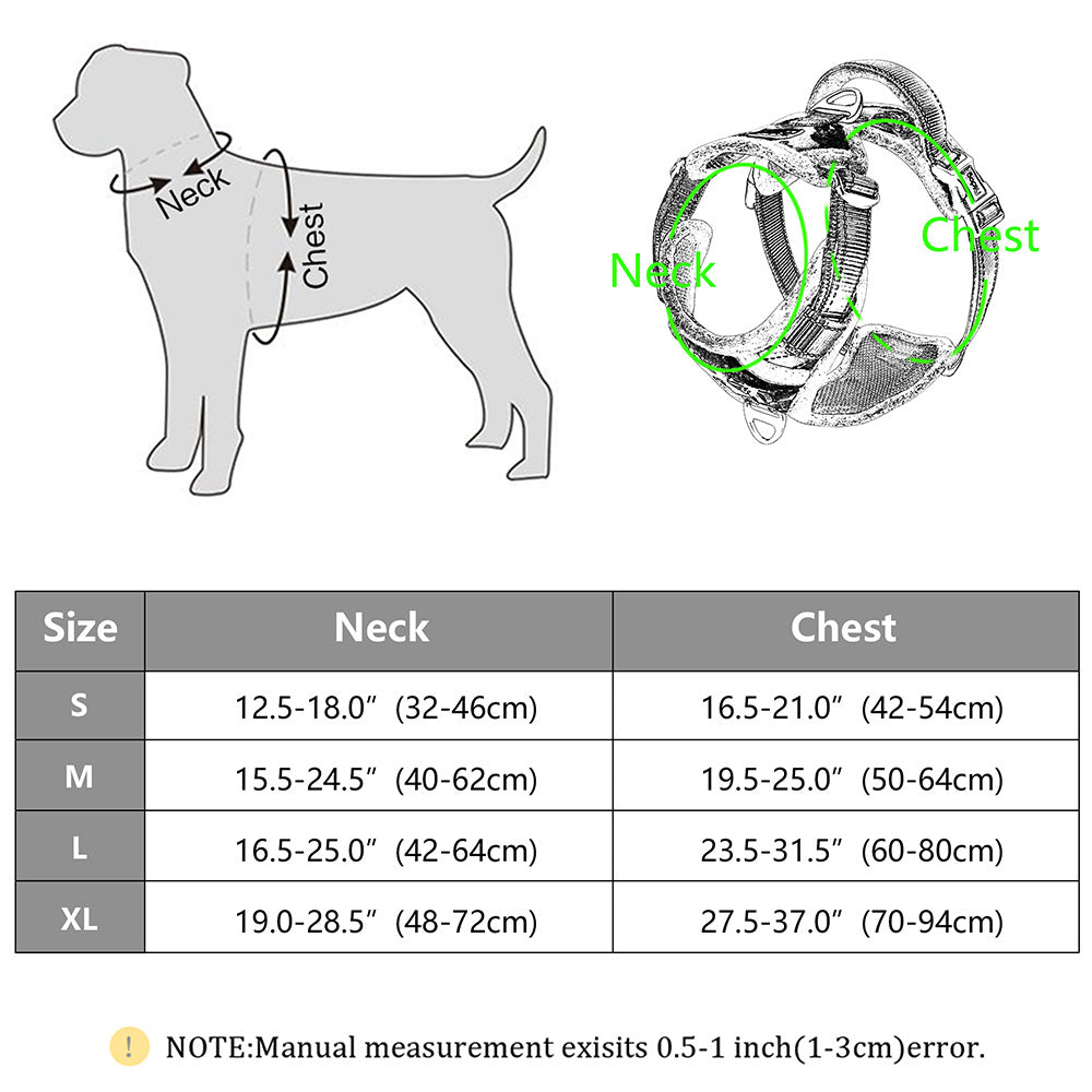Reflective Padded Dog Harness + Leash Set with Floral Print