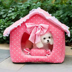 Pink Dot Lace Princess Dog House